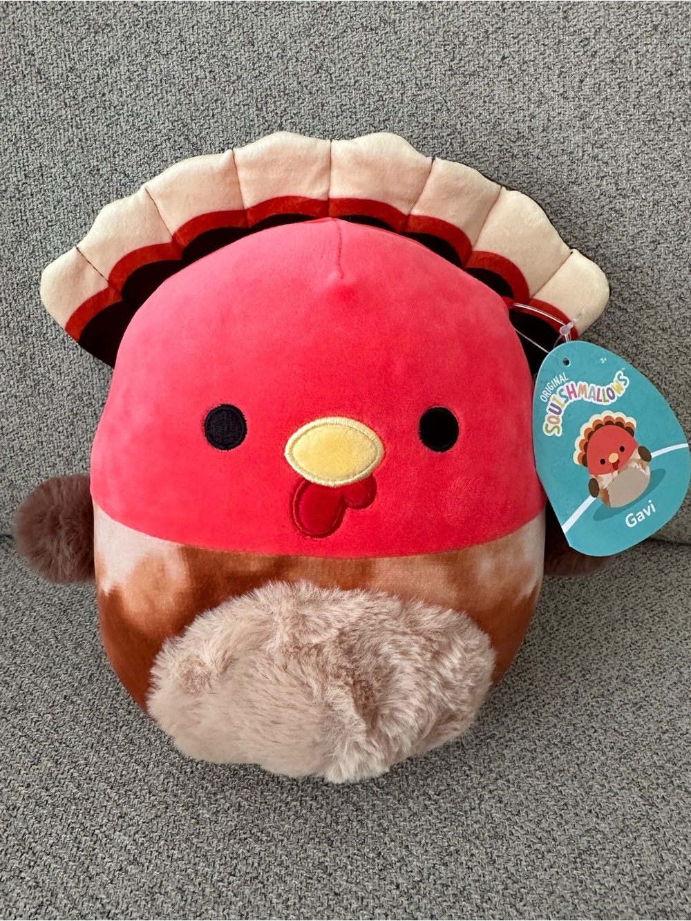 Squishmallow Gavi the Turkey Plush 8 Inch Kellytoy  Holiday New With Tags!
